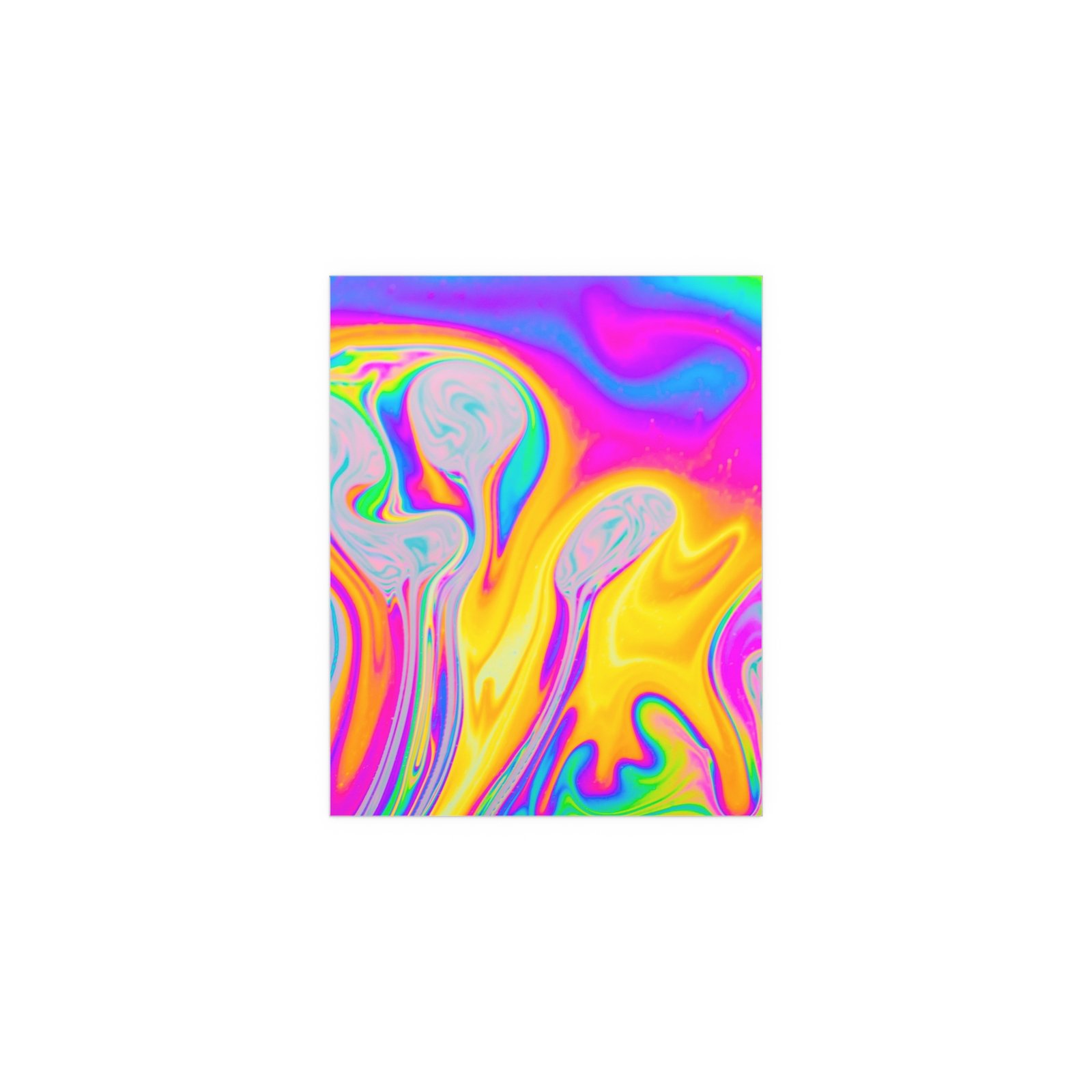 Vibrant Silk Poster Art for Home Decor, Colorful Wall Art, Room Aesthetic, Unique Gift, Psychedelic Design