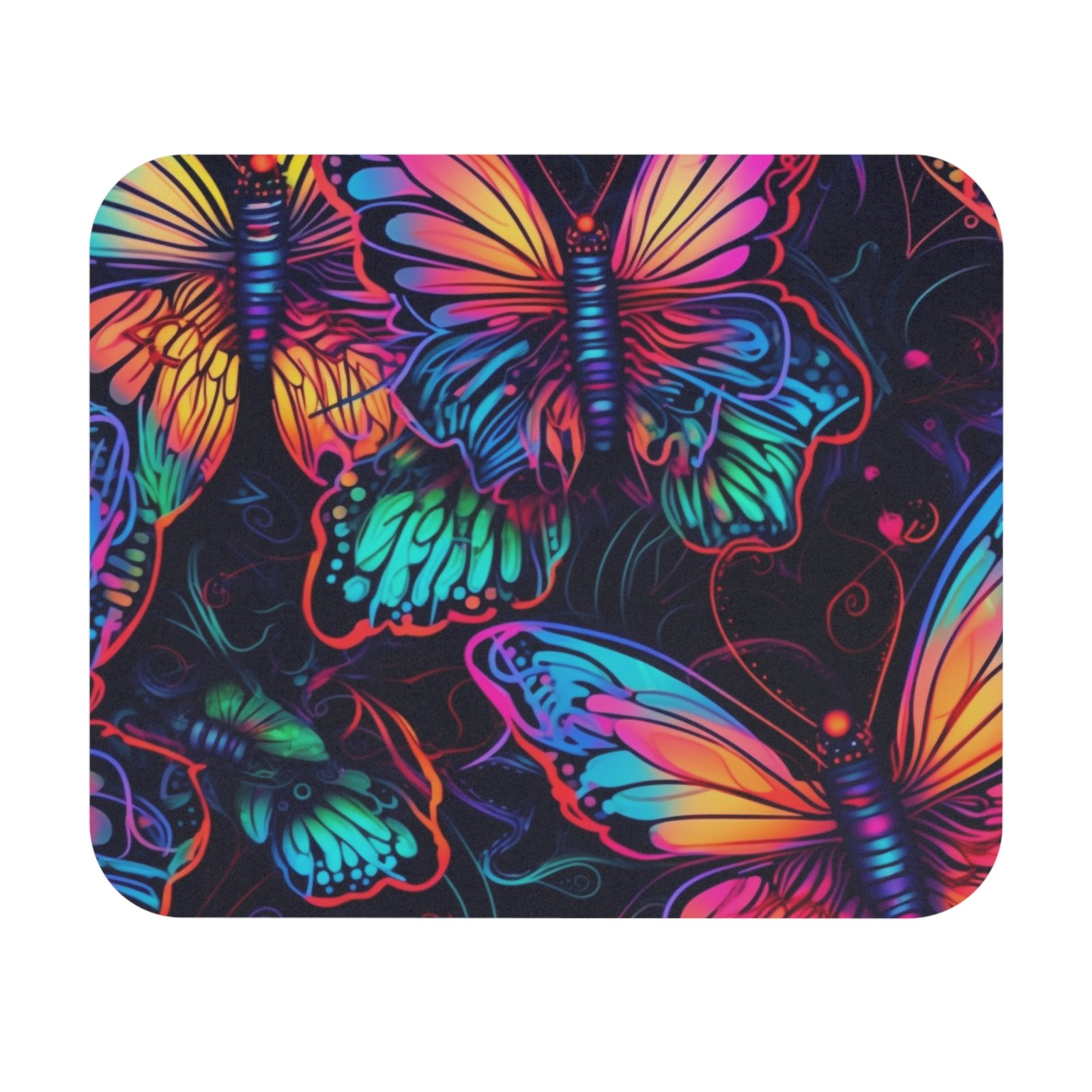 Colorful Butterfly Mouse Pad - Vibrant Desk Accessory for Nature Lovers