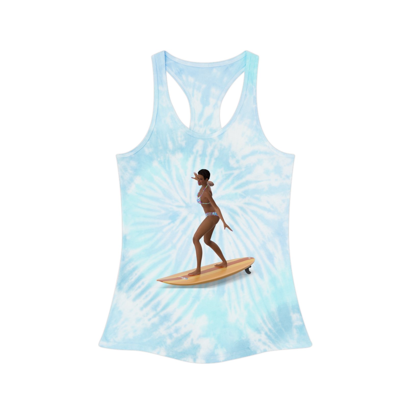 Beach Vibes Tie Dye Racerback Tank Top