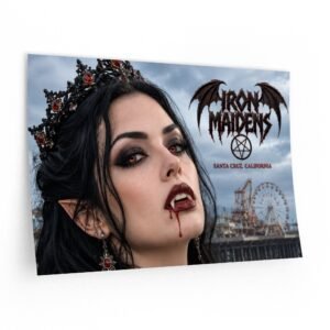 Vampire Queen Wall Decal — Gothic 'Iron Maidens' Santa Cruz Poster